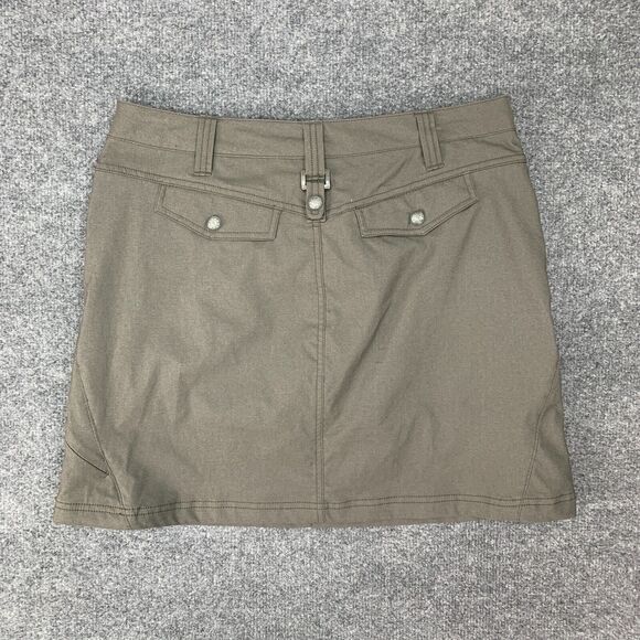 Athleta Take A Hike Dipper Skort Womens 8 Khaki Pockets Inner Shorts *READ - Picture 9 of 13